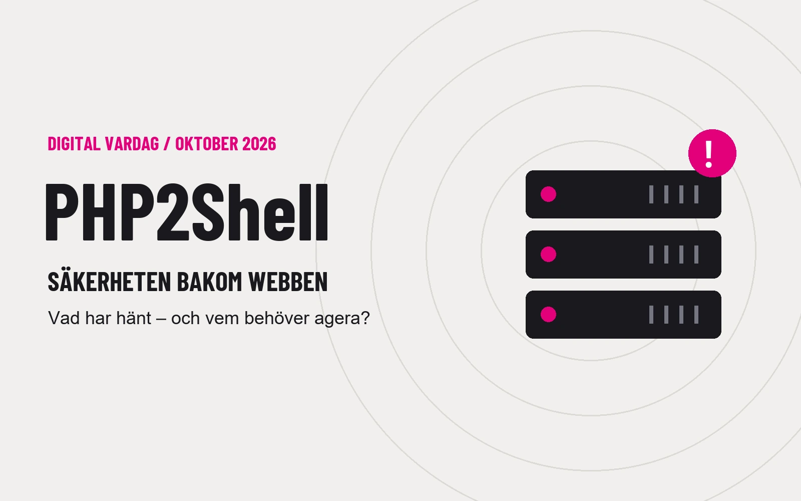 Illustration av webbservrar och rubriken PHP2Shell.